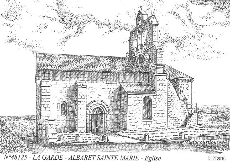N 48125 - ALBARET SAINTE MARIE - la garde église